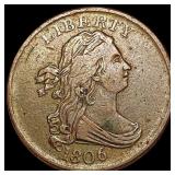 1806 Draped Bust Half Cent LIGHTLY CIRCULATED