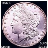 1895-S Morgan Silver Dollar CHOICE BU+