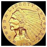 1913 $2.50 Gold Quarter Eagle CLOSELY