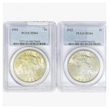 [2]1922 Silver Peace Dollar PCGS MS64