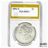 1896-O Morgan Silver Dollar PGA MS62+