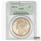 1887-S Morgan Silver Dollar PCGS MS60