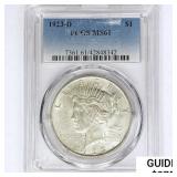 1923-D Silver Peace Dollar PCGS MS61