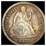 1877-CC Seated Liberty Dime LIGHTLY CIRCULATED