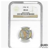 1936 Buffalo Nickel NGC MS64