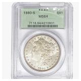 1880-S Morgan Silver Dollar PCGS MS64