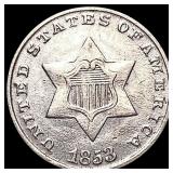 1853 Silver Three Cent UNCIRCULATED