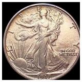 1917 Walking Liberty Half Dollar CHOICE AU