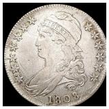 1808/7 Capped Bust Half Dollar LIGHTLY CIRCULATED