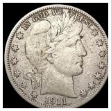 1911-S Barber Half Dollar NEARLY UNCIRCULATED