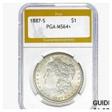 1887-S Morgan Silver Dollar PGA MS64+