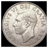 1948 Canada Half Dollar CLOSELY UNCIRCULATED