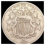 1887 Shield Nickel CLOSELY UNCIRCULATED