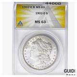 1902-O Morgan Silver Dollar ANACS MS63