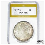 1897-S Morgan Silver Dollar PGA MS63