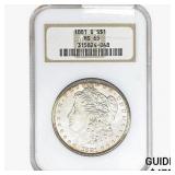 1881-S Morgan Silver Dollar NGC MS65