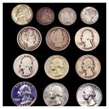 [12]1838-1976 Varied US Coins 5C-25C HIGH GRADE