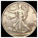 1918-D Walking Liberty Half Dollar LIGHTLY CIRCULA