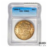 1886-O Morgan Silver Dollar ICG MS60