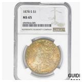 1878-S Morgan Silver Dollar NGC MS65