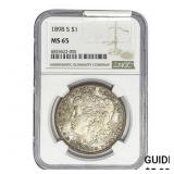 1898-S Morgan Silver Dollar NGC MS65