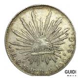 1892Go RS Mexico Silver 8 Reales CLOSELY UNCIRC