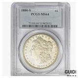 1880-S Morgan Silver Dollar PCGS MS64