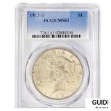 1923-D Silver Peace Dollar PCGS MS61