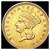 1874 Rare Gold Dollar CLOSELY UNCIRCULATED