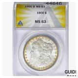 1900 Morgan Silver Dollar ANACS MS63