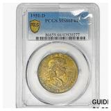 1951-D Franklin Half Dollar PCGS MS66 FBL