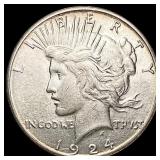 1924-S Silver Peace Dollar CLOSELY UNCIRCULATED