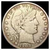 1908-O Barber Half Dollar LIGHTLY CIRCULATED