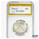 1944-D Walking Liberty Half Dollar PGA MS66+