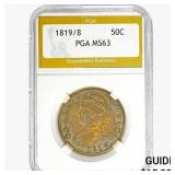 1819/8 Capped Bust Half Dollar PGA MS63