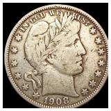 1908-D Barber Half Dollar NICELY CIRCULATED