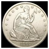 1862-S Seated Liberty Half Dollar UNCIRCULATED