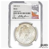 1883-CC Morgan Silver Dollar NGC MS63