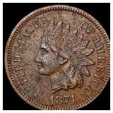 1874 Indian Head Cent NEARLY UNCIRCULATED