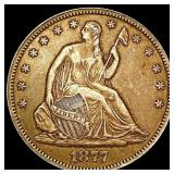 1877-CC Seated Liberty Half Dollar NEARLY UNCIRCUL