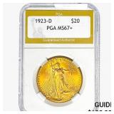 1923-D $20 Gold Double Eagle PGA MS67+