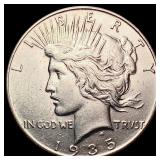 1935 Silver Peace Dollar CHOICE AU