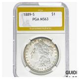 1889-S Morgan Silver Dollar PGA MS63