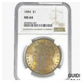 1884 Morgan Silver Dollar NGC MS64