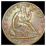 1874 Seated Liberty Half Dollar LIGHTLY