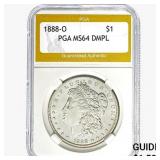 1888-O Morgan Silver Dollar PGA MS64 DMPL