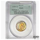 1938-D Buffalo Nickel PCGS MS65