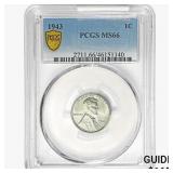 1943 Wheat Cent PCGS MS66