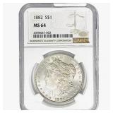 1882 Morgan Silver Dollar NGC MS64