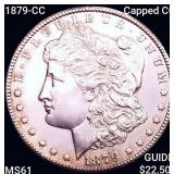 1879-CC Capped CC Morgan Silver Dollar